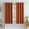 DUALIFE Terrakotta-Vorhänge, rostfrei, Verdunkelungsvorhänge für kleine Fenster, 137 cm Länge, gebranntes Orange, wärmeisolierte Ösen, kurze Raumverdunkelungsvorhänge für Schlafzimmer