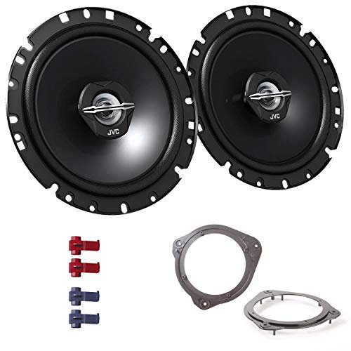 JVC CS-J1720X Lautsprecher mit Einbauset kompatibel mit Audi A1 (8X) ab 2010 Türen vorne 600 W 170mm 2 Wege Koax