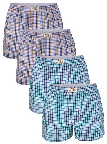 Fabio Farini - 4 er Boxershorts Webboxer Herren Boxer Shorts Unterhose Unterwäsche Baumwolle - Set 30 M