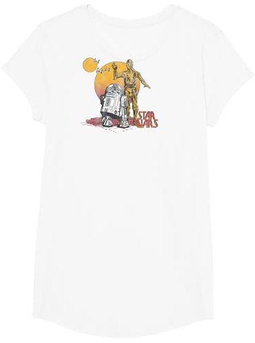 Star Wars R2-D2 and C-3PO Sunset Portrait T-Shirt