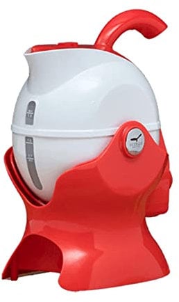 Uccello Electric Safety Kettle | Red Tipper Base Included | Effortless Pour Every Time | Daily Living Drinking Aid For Disabled and Seniors | 1.5 Liters | Red and White