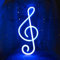 Musik Leuchtreklame Neon LED Lichter Musiknote Neonlicht Blau Leuchtreklame Batterie/USB betrieben Neon Wandschild Musik Dekorationen Leuchten Leuchtreklame für Bar Party Konzert Hochzeit(Blau)