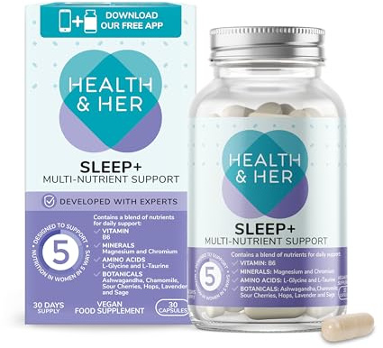Health & Her Nacht+ – Ashwagandha, Lavendel & Salbei, 30 Kapseln