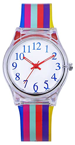 KZKR Armbanduhr Kinder Lernuhr Silikon Analog Quarzuhr Sport Uhr Kinderuhr Mädchen Geschenke