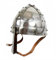 Mittelalter Norman Nasenhelm Kreuzritter Normannen Ritterhelm mit vormontiertem verstellbarem Innenfutter Kriegerhelme Erwachsene Silber, silber, Medium