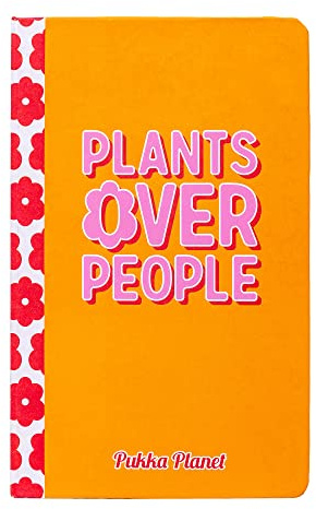 Pukka Pad, Pukka Planet A5 Soft Cover Notebook - Casebound Journal Featuring Acid-Free, Vegan Inks and Glue with Ethically Sourced Recycled Paper, 21.5 x 13.4cm - Plants Over People