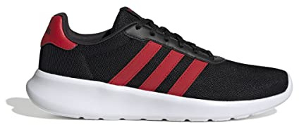 adidas Herren Lite Racer 3.0 Shoes, core black/better scarlet/Cloud white, 42 EU