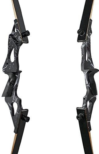 DRAKE Parrot - 58 Zoll - 30-60 lbs - Take Down Recurvebogen (60 lbs, Farbe: Muddy Black)