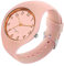 GBB Montre à quartz analogique simple pour femme avec bracelet en silicone - Grand cadran étanche - Montre de sport tendance et décontractée pour jeunes femmes et filles, 6056 rose, Sangle