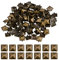 Vesaneae 100 Stück Quadratische Nieten, 10mm Metall Nieten, Punk Pyramid Nieten, DIY Leder Spike Nieten, Metall Quadratische Nieten, Krallen Nieten für Taschen, Kleidung, Schuhe (Bronze)