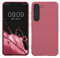 kwmobile Housse Compatible avec Samsung Galaxy S23 Coque - Housse de téléphone Protection Souple en Silicone - Rose foncé