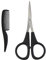 BARTSCHERE mit BARTKAMM SET klein Haarschere Bartpflege Bart Schnurrbart Schere Kamm Haar Schnurrbartschere 89