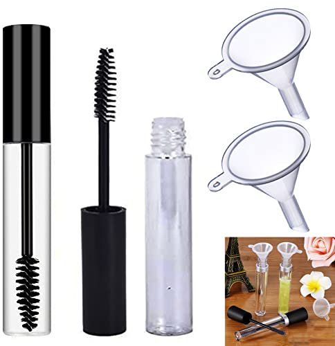 Leer Wimpern Tube,Mascara Leerrohr Flasche,Leere Wimperntusche Tube,Transparent Wimpern Tube,Transparent Mascara Flasche,Leere Wimperntusche,Leere Mascara Tube und Zauberstab,Praktisch,Satz 6