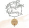 Birdart Box® Taufe Tortenstecker mit Namen – personalisierter Tortenstecker aus umweltfreundlichem Holz, stabiler Cake Topper 15cm Durchmesser (Silber)