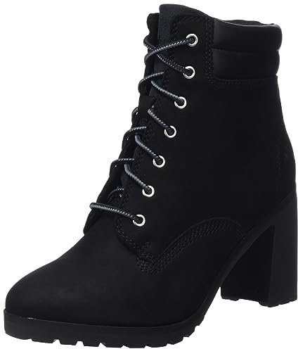 Timberland Allington Double Collar, Stivali alla Moda Donna, Nero Nubuck, 42 EU Larga