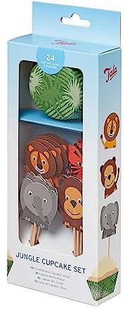 Tala Jungle Cupcake Topper Set, Includes 24 Cases and Toppers, Jungle Designs