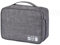 YINENGD Cable Organiser Bag, Travel Electronics Accessories Bag, Cable Storage Bag Case, Waterproof Gadget Travel Bag for USB Chargers Charging Cable Power Bank Cellphone(Grey)