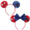 NyaSaa 2PCS Mini Mouse Ears Cosplay Party Headbands - Shiny Bow Cute Ears Hair Bands for Kids Girls Women Princess Party Decorations