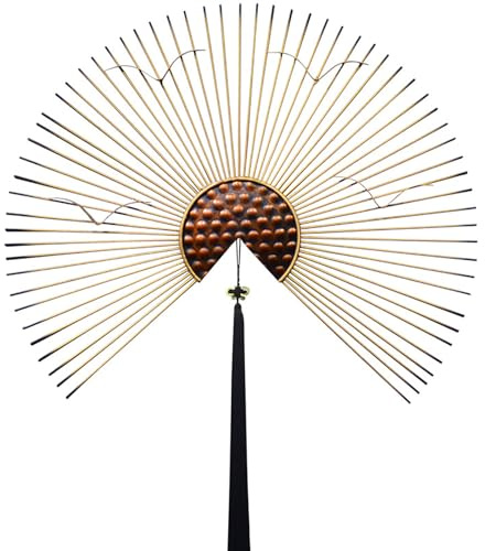 JYHCD Metal Fan Wall Decor Living Room - Large Wall Hanging Fan - Wrought Iron Fan Wall Art Decor, Modern Wall Sculpture Home Decoration for Living Room, Bedroom, Bathroom, Kitchen,80cm/31.4in