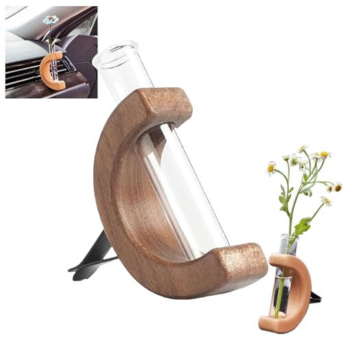 SHROUDEX Car Vase Vent Clip, Car Vent Propagation, Auto-Blumenvasen-Clip-Halter, C-förmiger Auto-Vasen-Clip, Mini-Glas-Auto-Blumenvasen-Clip for Automotive (A)