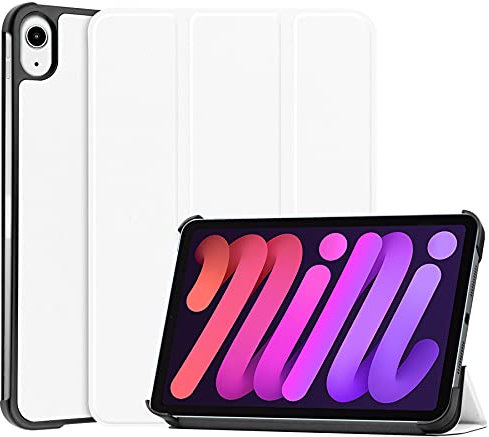 Palizufio Custodia per iPad 10.2 2021/2020/2019, custodia protettiva per tablet in pelle con funzione di accensione/spegnimento automatico, colore bianco
