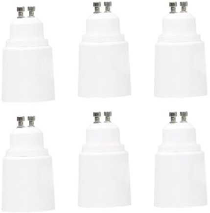 siduytin 6x fácil de montar GU10 a E27 convertidor adaptador de Base de lámpara convertidor de enchufe confiable e ignífugo para luz