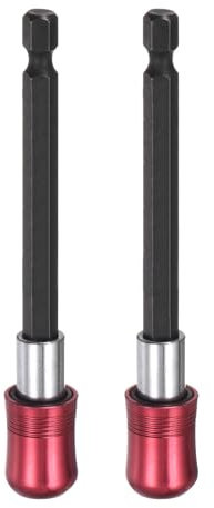 sourcing map 2pcs Magnetic Extension Chuck Adapter 4 1/4 Inch Hex Shank Quick Release Bar Socket Screwdriver Bit Holder for Screwdriver Bits Nuts Drills Socket Driver Adapter