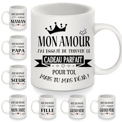 Tasse Drôle pour Femme de la part de son Mari J'ai essayé de trouver le cadeau parfait pour toi mais tu m'as déjà Tasse à café pour femme cadeau d'anniversaire de Saint-Valentin et de Noël(épouse)