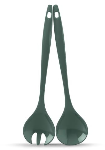 Zeal G205F Salad Servers, Melamine, Forest Green