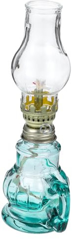 IMIKEYA Petroleumlampe Aus Glas Für Innen Vintage Öllaterne Als Dekoration Petroleumlicht Für Tisch Oder Schreibtisch Geeignet Mit Petroleum Oder Ghee Betrieben