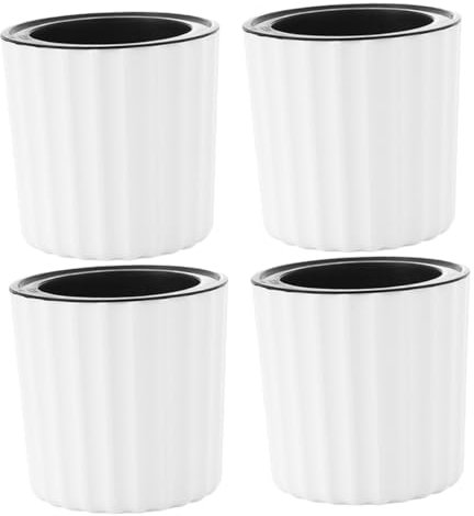 POPETPOP Lot De 4 Pots De Plantation À Arrosage Automatique pour D'intérieur Pots De Fleurs Modernes en Résine avec Trous Conception À Arrosage Automatique pour Un Entretien Facile
