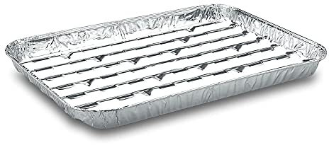 VEPATIM 15 Alu-Grillpfannen Grillschalen BBQ 34.4 x 22.4 mehrfach verwendbar