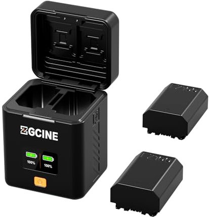 ZGCINE PS-FZ100 Charging Case USBC PD Fast Dual Charger for Sony NP-FZ100 Camera Battery