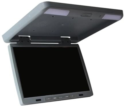 15.4 Inch Car Wide Screen TFT LCD LED Roof Mount Flip Down Ceiling Display Overhead TV Monitor 2 AV in,Grey