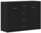 vidaXL Sideboard Schwarz Eichen-Optik 88x30x64 cm Holzwerkstoff