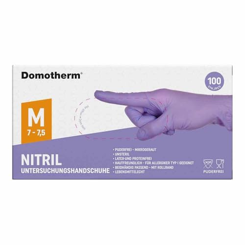 Uebe Medical GmbH DOMOTHERM Unt.Handschuhe Nitril unste.pf M lila 100 St