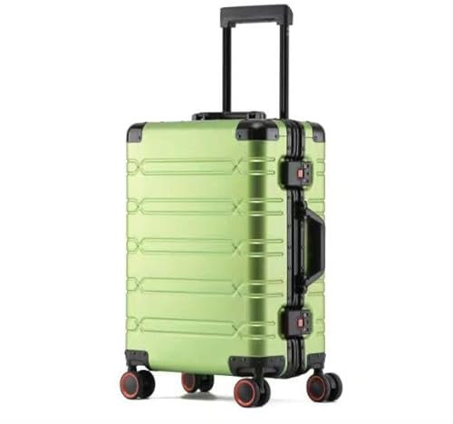 Aluminium Reisekoffer LightGreen HEUER LINE Hartschalenkoffer Suitcase Trolley Luggage (S)