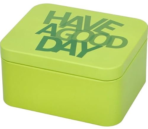 Birkmann, Geschenkbox, Lemon Green, 12×10×6,2?cm, Weißblech, Have a good day