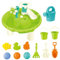 Tavolo da Gioco per Bambini, Tavolo da Gioco 3 in 1 con Sabbia e Acqua, Set da 13 Pezzi per Bambini, da in plastica per Esterni, da con sabbiera per L'Estate, Cortile
