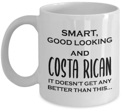 Coffee Mug Costa Rican Costa Pride National Heritage Nationality Human Race Costa Rican Roots Ceramic Cup Decorations Personalised Mug Funny Tea Cup for Anyone Men Women Work 300ML