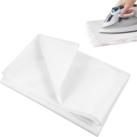 XLIUAX Bügelvlies Weiß 200 x 100 cm, Bügelvlies Zum Verstärken Vlies zum Aufbügeln Bügeleinlagen Vliesstoff für Bügelfalten, Nähhandwerk, Verstärkte Bekleidung