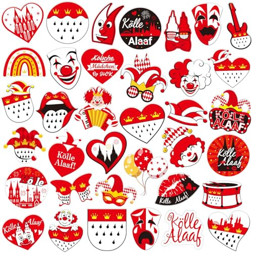 SEPGLITTER 36 Stück Anstecker Set Pin Brosche Deko für Lederhosen Party Dekoration Accessoires