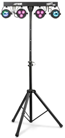 Max PartyBar1 Disco Party Light Bar with Stand, DJ Lighting System | Jellymoon & PAR wash effects, strobe, portable setup, clubs & stage