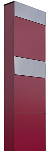 Briefkastenanlage, Design Briefkasten The Box for Two Rot/Edelstahl - Bravios