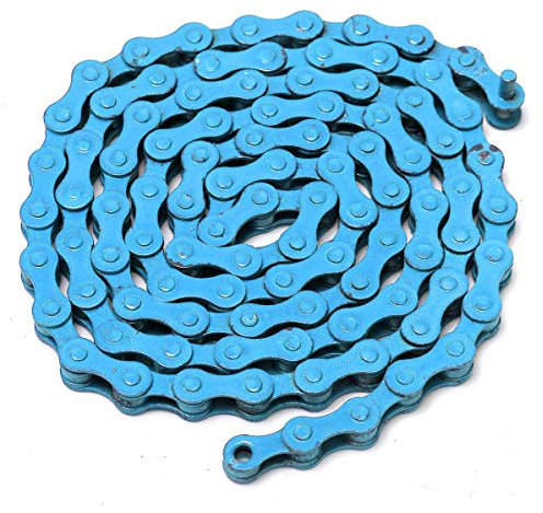 C-FUNN 1/2 x 1/8 Zoll 96 Glieder Single Speed Bunte Kette Fixed Gear MTB BMX Fahrrad Sport Road - Himmelblau