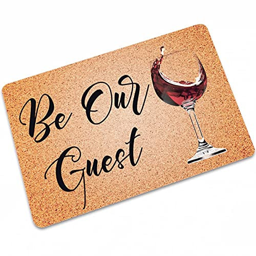 Be Our Guest Fußmatte für den Innen- und Außenbereich, Rotwein