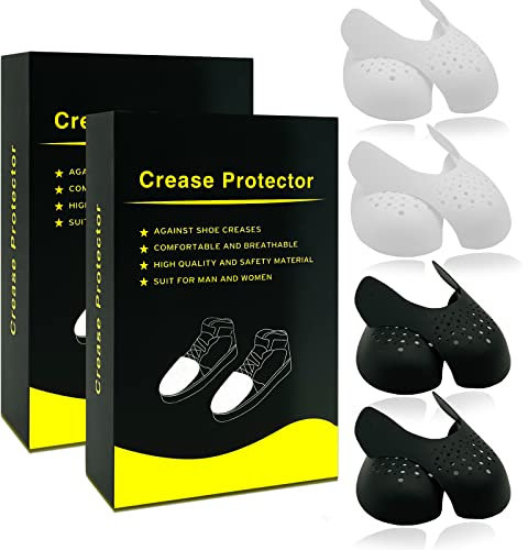 4 Paires Anti Plis Chaussure, Coque Chaussure Anti Plis, Crease Protector Les Chaussure de Sport, Empêcher Indentation de Pli de Chaussures, Bouclier de Chaussure pour Homme et Femme (40-47)