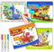 NANHONG 3 Wassermalbuch Set mit Malbuch und Stift, Wiederverwendbares Wasser Bilderbuch, Magisches Wasser Magic Kinder Bilderbuch, Malbuch Mit Stift, Geeignet für Kinder im Alter von 1-6 Jahren