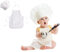 Koch Baby Kostüm Set - Neugeborene Fotografie Fotos Requisiten Outfits Hut + Schürze, Geburtstag Fotografie Prop
