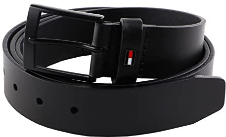 Tommy Hilfiger Herren Gürtel Adan 3.5 Ledergürtel, Schwarz (Black), 85
